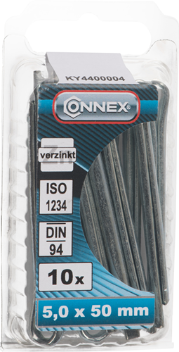 Afbeelding laden in galerijviewer, Connex splitpen 5.0x50 10st vz - ky4400004
