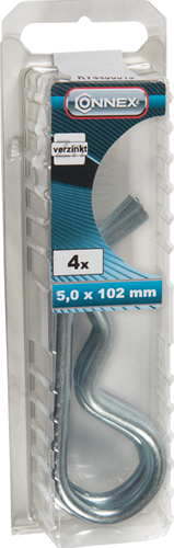 Afbeelding laden in galerijviewer, Connex verende borgclips 5x60mm * 4st vz - ky4400013
