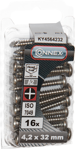 Connex plaatschroef pank 4.2x32 16st a2 - ky4564232