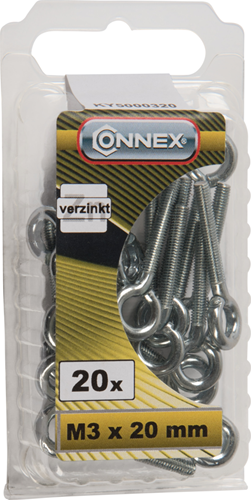 Afbeelding laden in galerijviewer, Connex oogbout m3x20 20st vz - ky5000320
