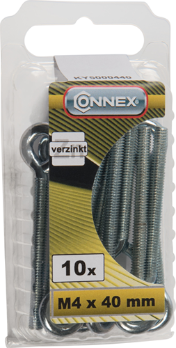 Afbeelding laden in galerijviewer, Connex oogbout m4x40 10st vz - ky5000440
