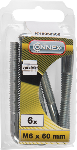 Afbeelding laden in galerijviewer, Connex krambout m6x60 6st vz - ky5050660
