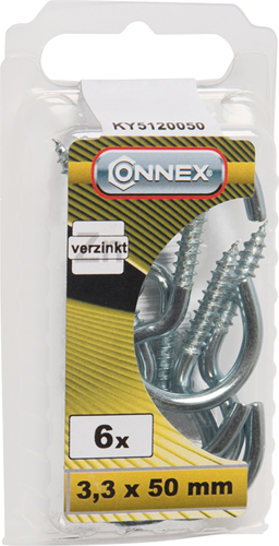 Afbeelding laden in galerijviewer, Connex haakschroef 3.3x50 6st vz - ky5120050
