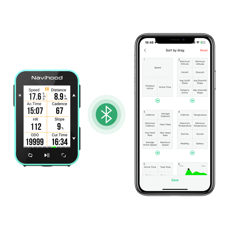 Afbeelding laden in galerijviewer, Navihood fietscomputer gps navigatie l2
