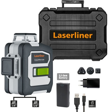 Laserliner compactplane-laser 3g pro | driedimensionale groene laser - 036.295a