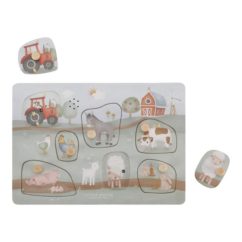 Afbeelding laden in galerijviewer, Little dutch - geluidenpuzzel fsc - little farm
