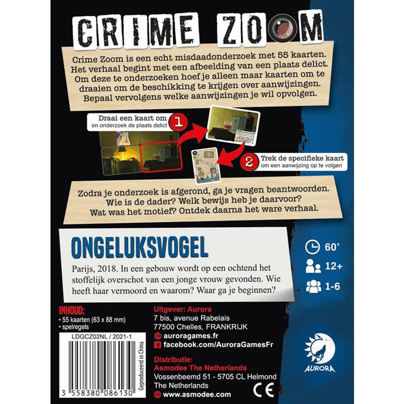 Afbeelding laden in galerijviewer, Lucky duck games crime zoom case 2 - ongeluksvogel vanaf 12 jaar 1-6 spelers
