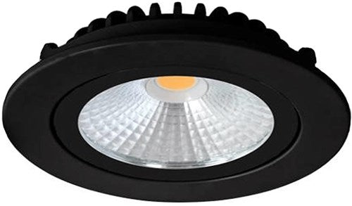 Afbeelding laden in galerijviewer, Enzo led inbouwspot 5w dimtowarm 85mm 36gr rond verstelbaar zwart - led4601

