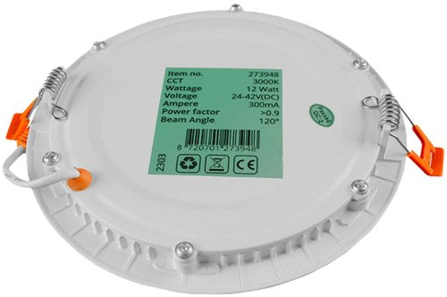 Afbeelding laden in galerijviewer, Enzo led panel downlight 18w 3000k incl. driver wit - led2641
