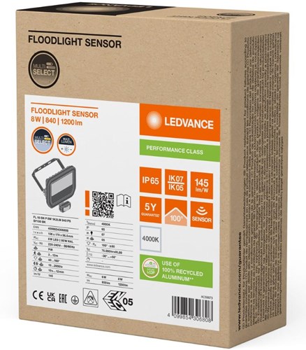 Afbeelding laden in galerijviewer, Enzo ledvance led bouwlamp 10w 4000k zwart + sensor - 5017551
