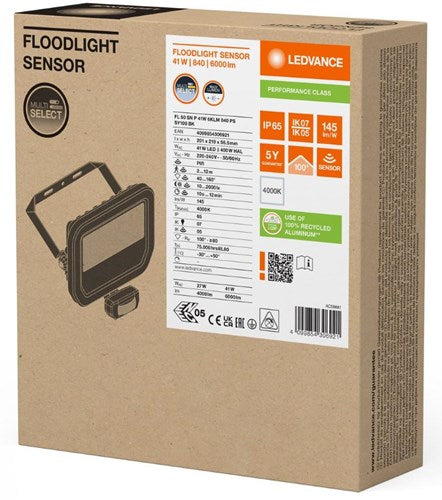Afbeelding laden in galerijviewer, Enzo ledvance led bouwlamp 50w 4000k zwart + sensor - 5017581
