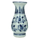 Kersten vaas aardewerk blauw wit 8x8xh15