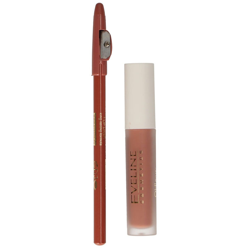 Afbeelding laden in galerijviewer, Eveline oh! my lips silky matt liquid lip kit nr. 14 choco truffle
