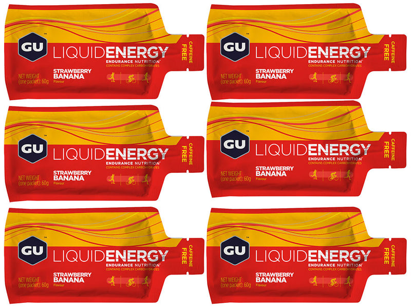 Afbeelding laden in galerijviewer, Gu liquid energy gel strawberry banana 6x60g
