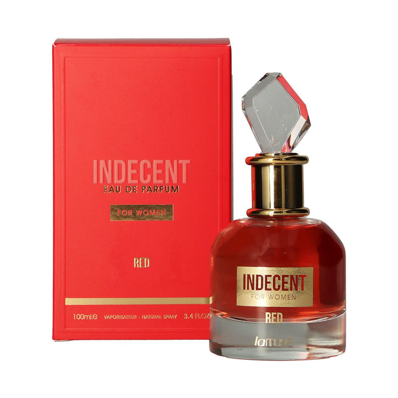 Afbeelding laden in galerijviewer, Lamusê by lattafa eau de parfum indecent red for women 100ml
