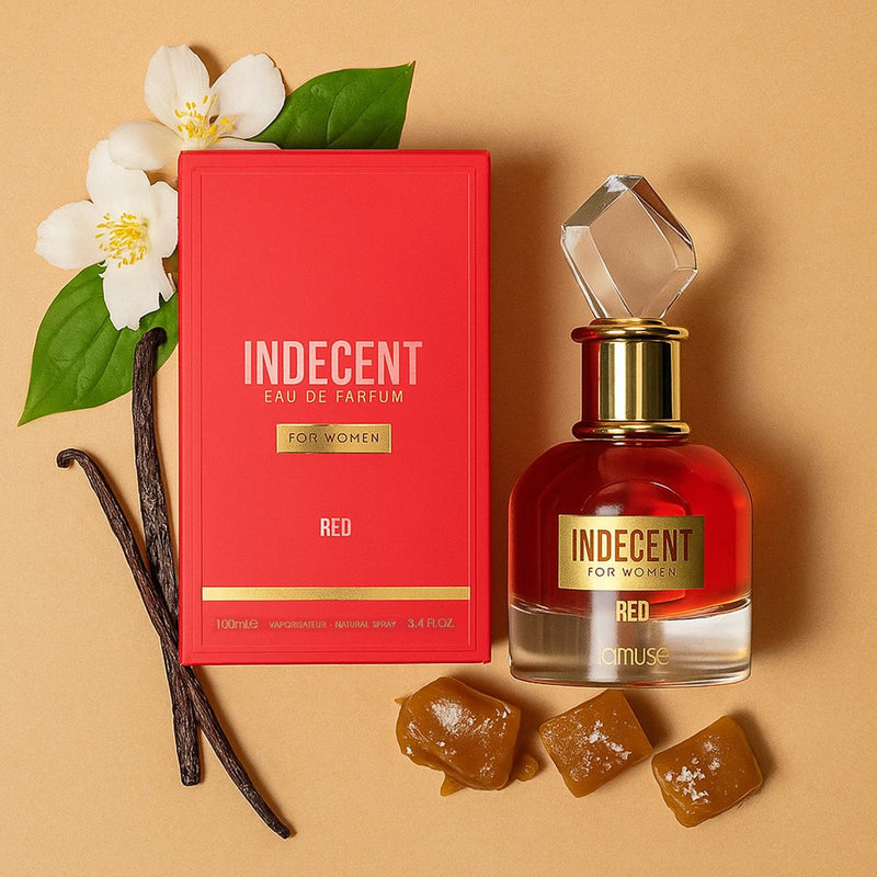 Afbeelding laden in galerijviewer, Lamusê by lattafa eau de parfum indecent red for women 100ml
