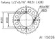 Esjot chain wheel 428 50z alu silver