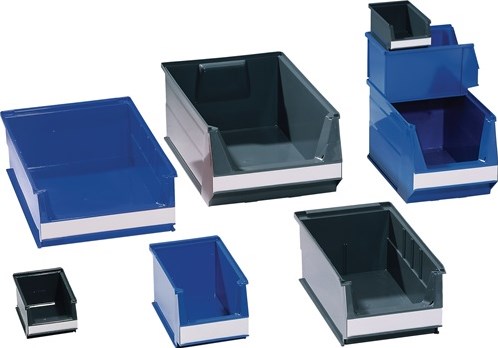 Lockweiler magazijnbak | l160 140xb100xh75 mm | pe-regeneraat grijs | 25 stuks - 19100514 19100514