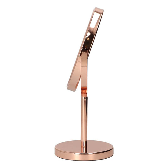 Lsp spiegels spiegel op voet rosé goud 30,5cm 7x vergrotend