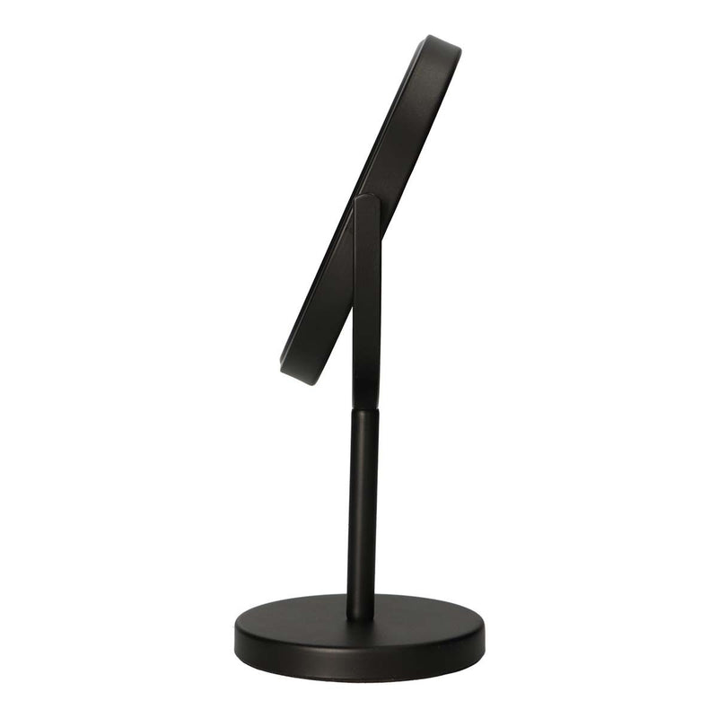 Afbeelding laden in galerijviewer, Lsp spiegels spiegel op voet mat zwart 30,5cm 5x vergrotend
