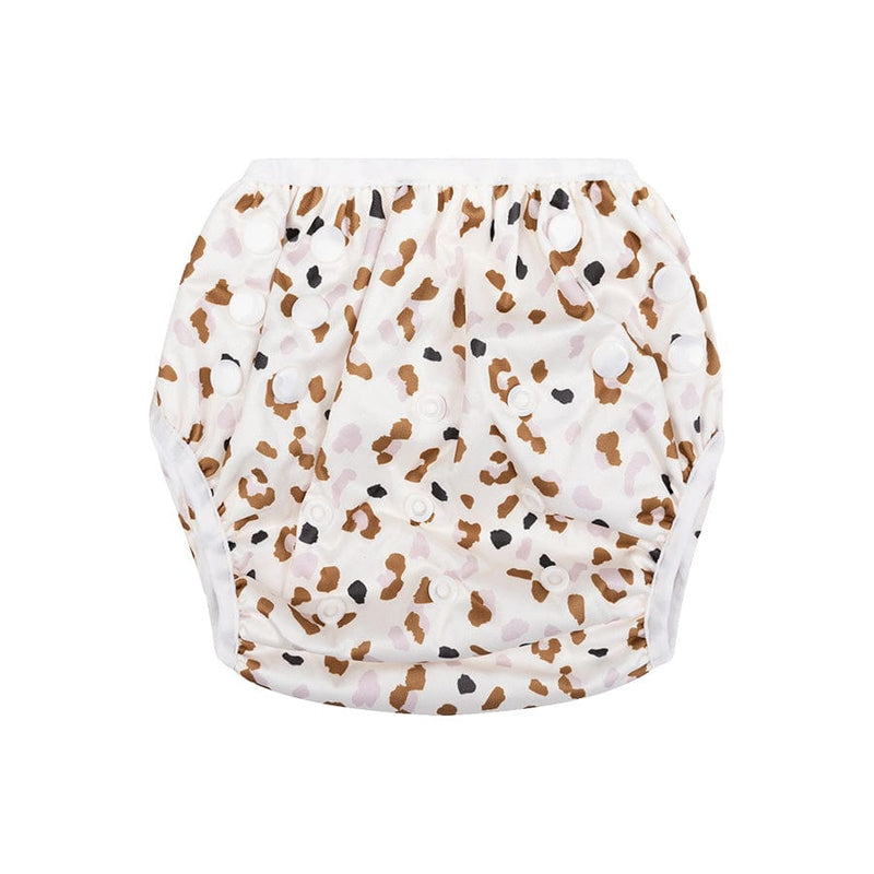 Afbeelding laden in galerijviewer, Leopard | kaki wasbare zwemluier
