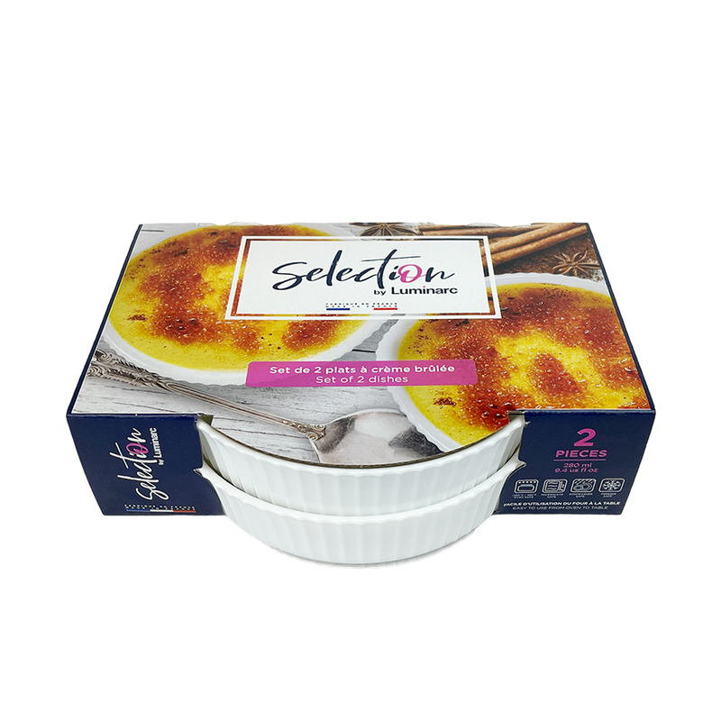 Afbeelding laden in galerijviewer, Luminarc selection crème brûlée schaaltjes 14,5x14x3cm 2 stuks

