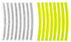M-Wave Reflecterende Stickers Wit + Geel 16 Stuks