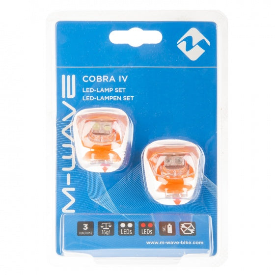 Afbeelding laden in galerijviewer, M-Wave Verlichtingsset LED Oranje 2 Stuks
