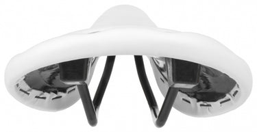 M-Wave Rivet race zadel unisex imitatie leer wit