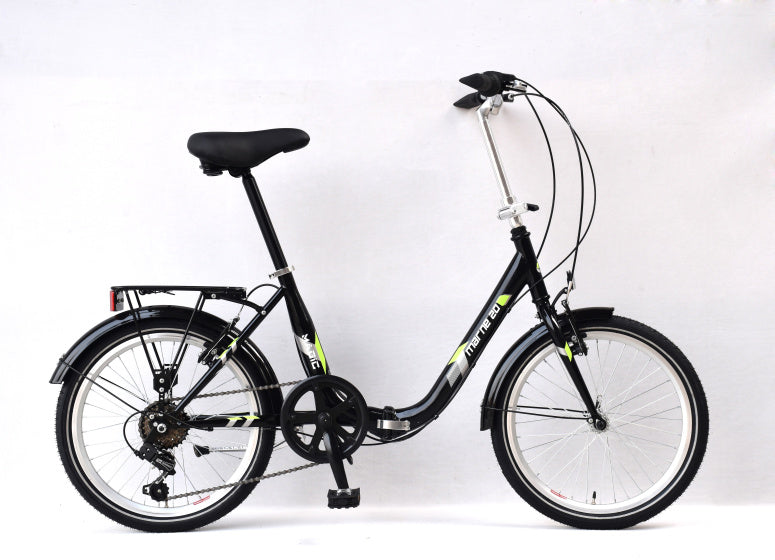 Afbeelding laden in galerijviewer, Magic marne vouwfiets 20 inch unisex 6v v-brakes zwart
