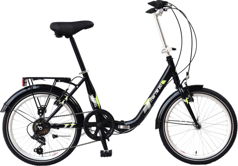 Afbeelding laden in galerijviewer, Magic marne vouwfiets 20 inch unisex 6v v-brakes zwart
