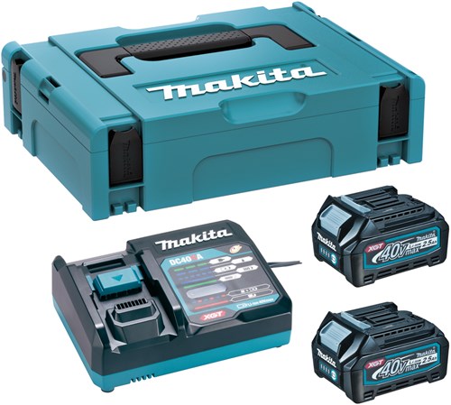 Makita toebehoren - set van 12 a lader en 2x 40 v xgt 2,5 ah accu 191j81-6