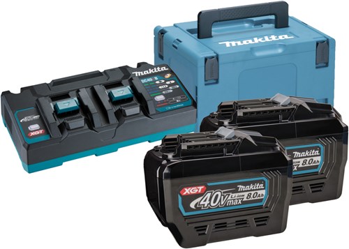 Afbeelding laden in galerijviewer, Makita 191y97-1 | xgt startset 40v max in mbox3 (2x 8.0ah bl4080f accu + dc40rb duo snellader) - 191y97-1
