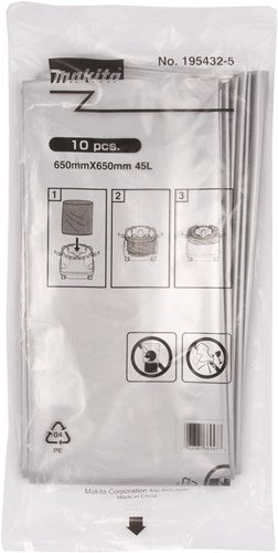 Makita accessoires plastic stofzak vc1310lx1 - 195432-5