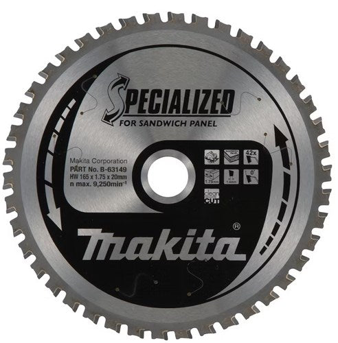 Afbeelding laden in galerijviewer, Makita accessoires makita cirkelzaagblad voor sandwichpaneel | specialized | ø 165mm asgat 20mm 42t - b-63149
