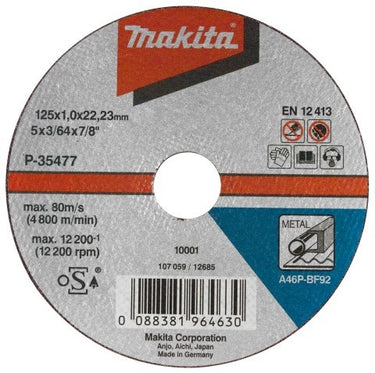 Makita a-85313 doorslijpschijf 125x22,23x2,5mm staal