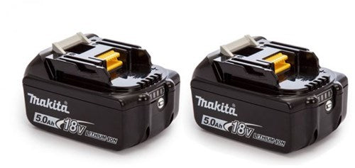 Afbeelding laden in galerijviewer, Makita accessoires duopack accu bl1850b 18v 5,0ah met accu indicator (2 stuks) 197288-2
