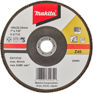 Makita accessoires lamellenschuurschijf 180mm z40 - d-27735 d-27735