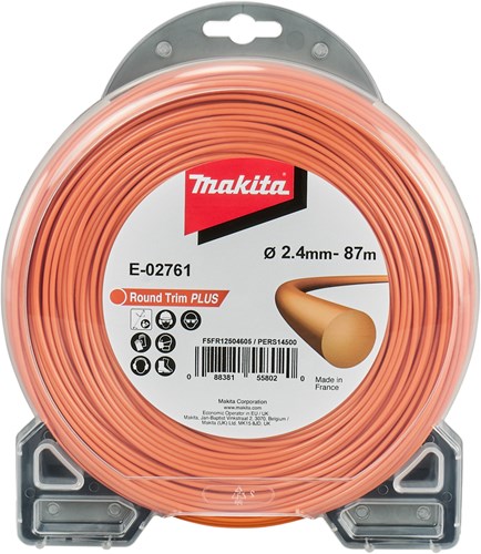 Afbeelding laden in galerijviewer, Makita accessoires maaidraad 2,4mm x 87m rond | oranje - e-02761

