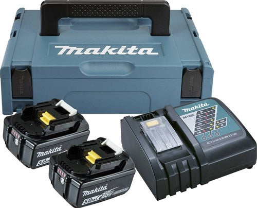 Afbeelding laden in galerijviewer, Makita 197624-2 | lxt power source kit 18v in mbox (2x 5.0ah bl1850b accu + dc18rc snellader) - 197624-2
