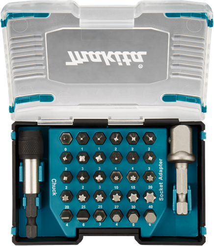 Afbeelding laden in galerijviewer, Makita accessoires makita d-65084 schroefbitset 32-delig - bitset - bithouder - krachtdop adapter - d-65084

