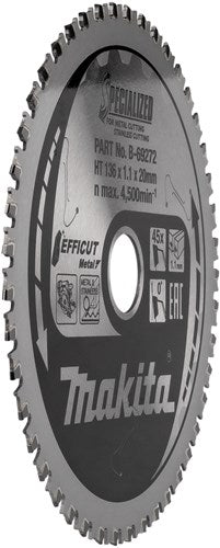 Afbeelding laden in galerijviewer, Makita accessoires makita zaagblad efficut | 136x20x1,1 | 45t | 0g
