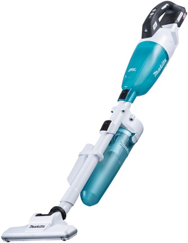Afbeelding laden in galerijviewer, Makita cl001gz22 | steelstofzuiger | 40 v max | witte uitvoering met blauwe transparante capsule | met cycloon stofafscheider | body | zonder accu's en lader

