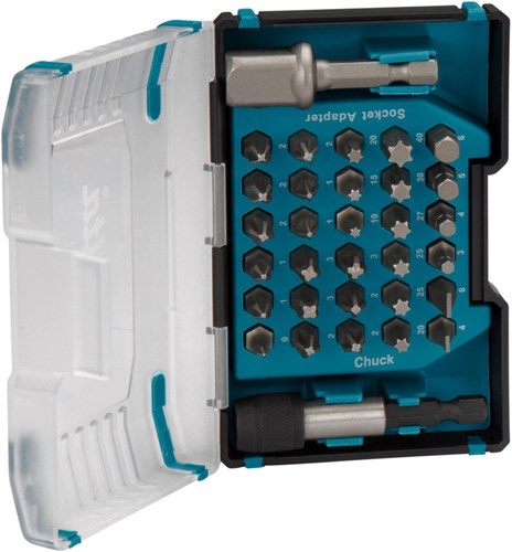 Afbeelding laden in galerijviewer, Makita accessoires makita d-65084 schroefbitset 32-delig - bitset - bithouder - krachtdop adapter - d-65084
