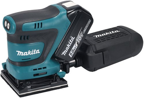 Afbeelding laden in galerijviewer, Makita dbo481rtj accu handpalm vlakschuurmachine | 18v | 2 x 5.0 ah accu + snellader | in mbox - dbo481rtj
