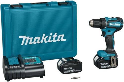 Afbeelding laden in galerijviewer, Makita ddf485sfe 18 v boor- schroefmachine brushless 3,0 ah accu (2 st), lader, in koffer

