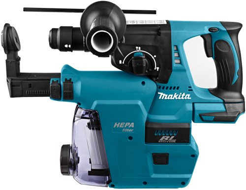Afbeelding laden in galerijviewer, Makita dhr243zjw 18 volt combihamer | sds-plus | met verwisselbare boorkop met stofafzuiging | zonder accu's en lader in m-box - dhr243zjw
