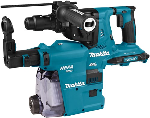 Afbeelding laden in galerijviewer, Makita dhr281zwj accu boorhamer met stofafzuiging | 2x18 v li-ion | sds-plus | zonder accu's en lader - dhr281zwj
