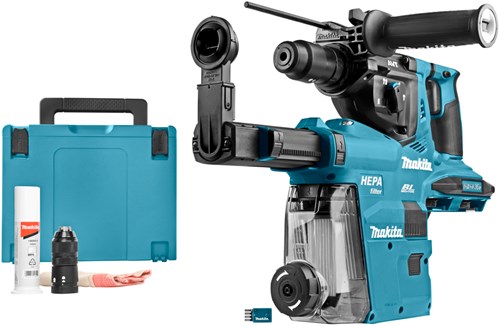 Afbeelding laden in galerijviewer, Makita dhr283zwju | lxt accu combihamer 2x18v sds-plus 28mm 2.9j + stofafzuiging in mbox | zonder accu's en lader - dhr283zwju
