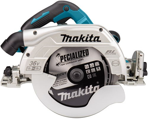 Afbeelding laden in galerijviewer, Makita dhs900pt2 | 2x18 v | cirkelzaag | 235 mm | 5,0 ah accu (2 st) | duo snellader | in koffer
